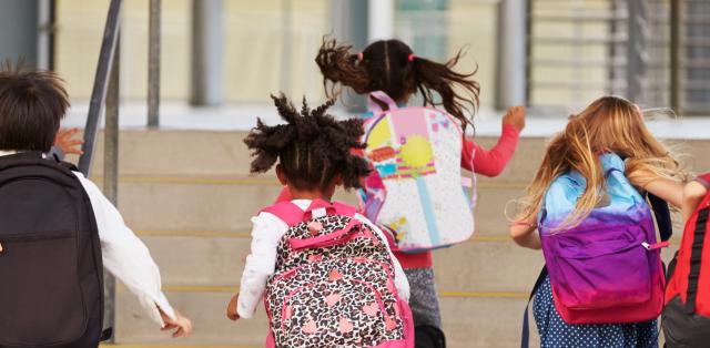 Children going to school